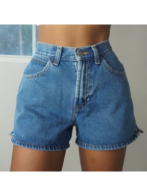 women's high waist denim shorts HF0305-02-03