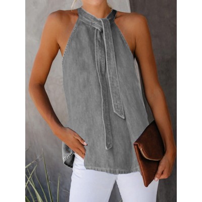 Women's off-shoulder denim T-shirt HE1601-03-02