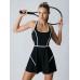 Black Contrast Cutout Tennis Dress - Light Support Black Contrast Cutout Tennis Dress - Light Support