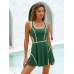 Green Contrast Cutout Tennis Dress - Light Support Green Contrast Cutout Tennis Dress - Light Support