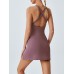 Purple X-Back Tennis Dress