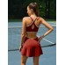 Dark Red Cut-Out Dress