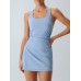 Blue Cut Out Tennis Dress Set