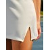 White Round Neck Sports Dress
