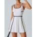 White Contrast Trim Tennis Dress White Contrast Trim Tennis Dress