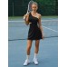 Black One-Shoulder Cut Out Sports Dress