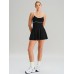 Black Contrast A-Line Sports Dress