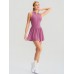 Purple Front Zip Line Sport Dress Purple Front Zip Line Sport Dress