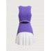 Blue Colorblocked Crop Workout Dress Blue Colorblocked Crop Workout Dress