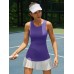 Blue Colorblocked Crop Workout Dress Blue Colorblocked Crop Workout Dress