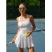 Halter Neck Pleated Tennis Dress Halter Neck Pleated Tennis Dress