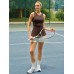 Coffee Colorblocked Crop Workout Dress Coffee Colorblocked Crop Workout Dress
