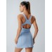 Blue Cut Out Tennis Dress Set