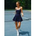 Navy Scoop-Neck Tennis Skirt Navy Scoop-Neck Tennis Skirt