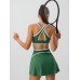 Green Contrast Cutout Tennis Dress - Light Support Green Contrast Cutout Tennis Dress - Light Support