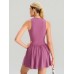 Purple Front Zip Line Sport Dress Purple Front Zip Line Sport Dress