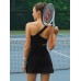 Black One-Shoulder Cut Out Sports Dress