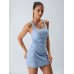 Blue Cut Out Tennis Dress Set