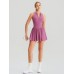 Purple Front Zip Line Sport Dress Purple Front Zip Line Sport Dress