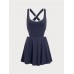 Navy Contrast Cut-Out Dress Navy Contrast Cut-Out Dress