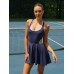 Navy Contrast Cut-Out Dress Navy Contrast Cut-Out Dress
