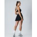 Black Contrast Cutout Tennis Dress - Light Support Black Contrast Cutout Tennis Dress - Light Support