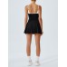 Black Contrast A-Line Sports Dress