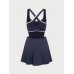 Navy Contrast Cut-Out Dress Navy Contrast Cut-Out Dress
