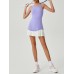 Light Blue Colorblocked Crop Workout Dress Light Blue Colorblocked Crop Workout Dress