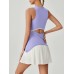 Light Blue Colorblocked Crop Workout Dress Light Blue Colorblocked Crop Workout Dress
