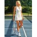 White Round Neck Sports Dress