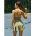 Green Collar Backless Tennis Dress - Light Support Green Collar Backless Tennis Dress - Light Support
