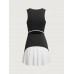 Black Colorblocked Crop Workout Dress Black Colorblocked Crop Workout Dress