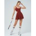 Dark Red Cut-Out Dress