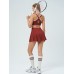Dark Red Cut-Out Dress